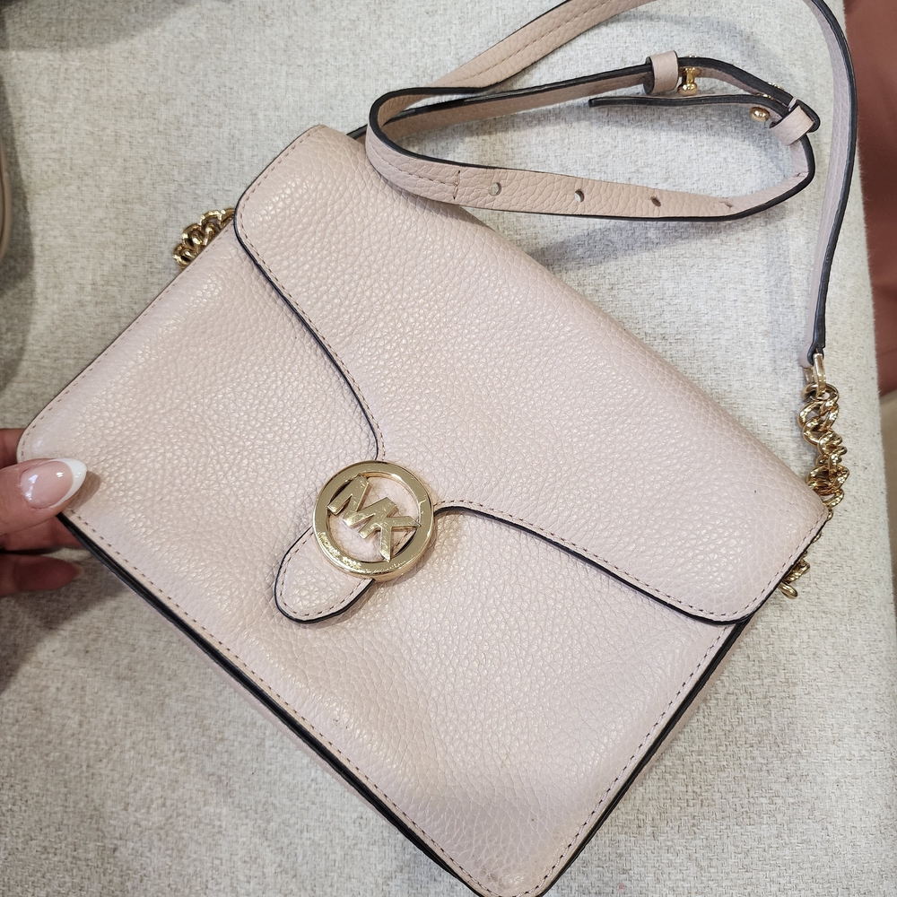 Michael Kors Cream/pink Crossbody Bag